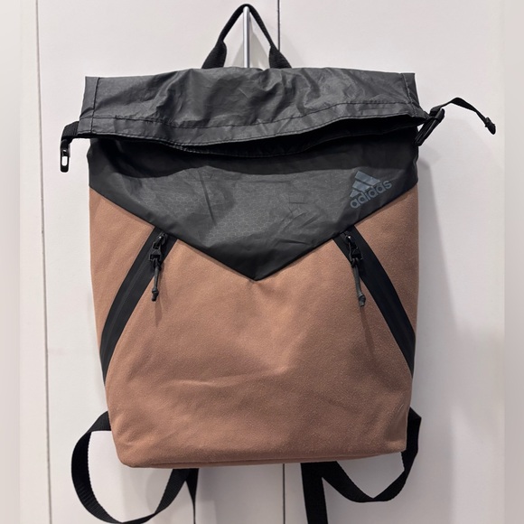 adidas Other - ADIDAS Rectangular Fold-over Black / Tan Backpack / Unisex
